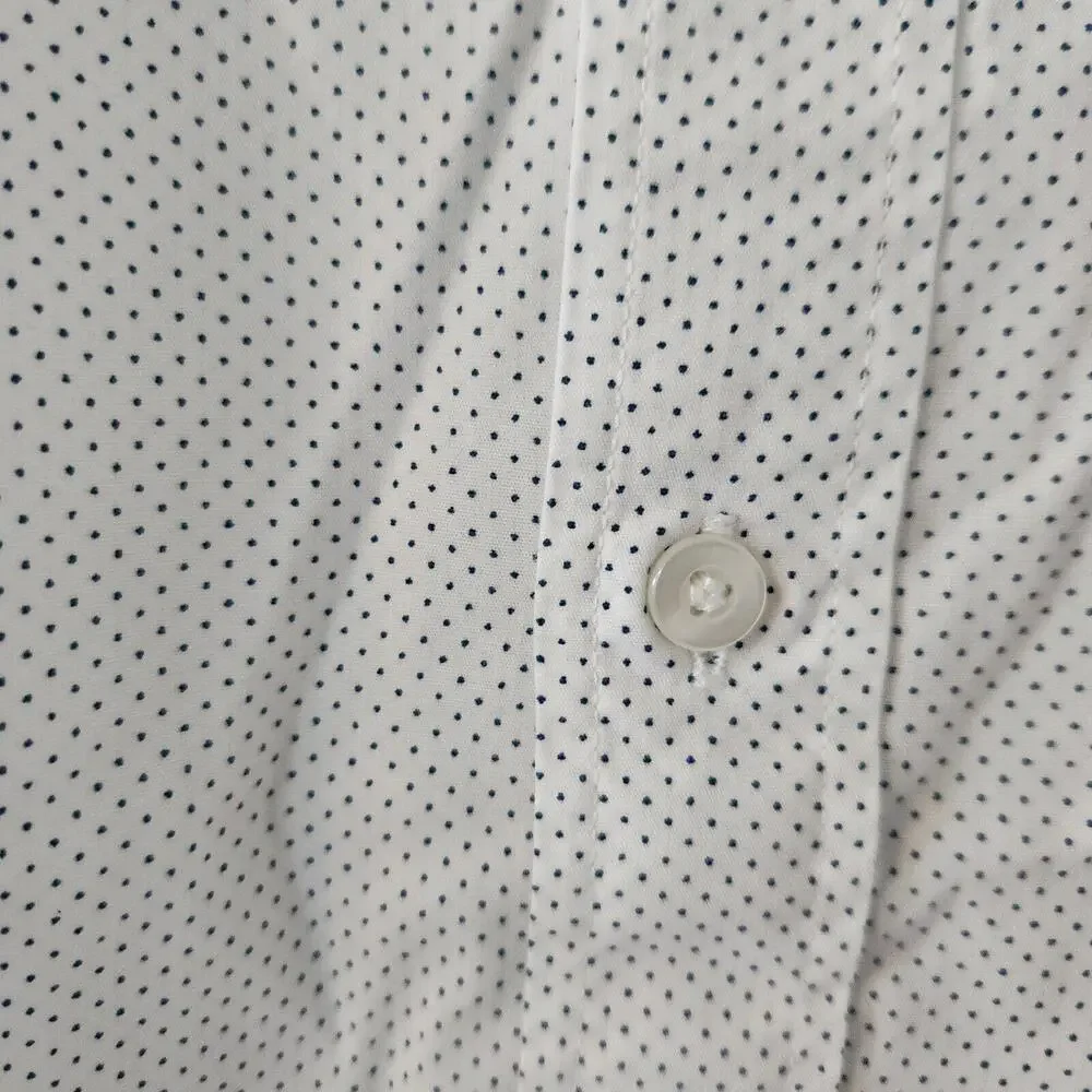 NEW J.Crew Slim Fit‎ Dot Pattern Front Button Down Shirt Size XL